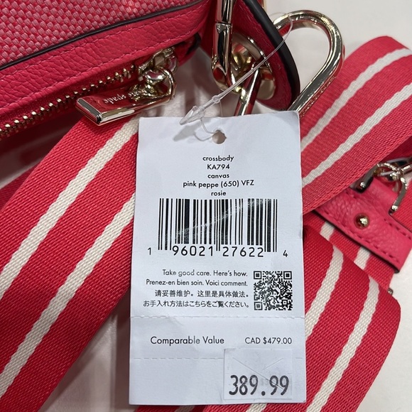 Kate Spade Rosie Crossbody 
COLOR:
Pink Peppercorn Multi
NWT - Picture 16 of 16